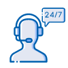 Service clientèle 24/24 pendant le séjour