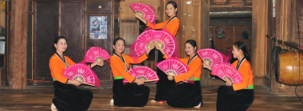 Spectacle de danse sous les maisons sur pilotis