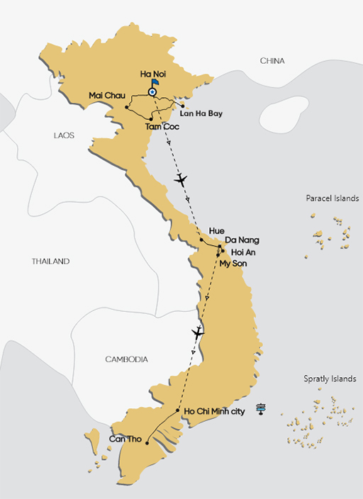 DE LA BAIE DE LAN HA AU DELTA DU MEKONG 12 JOURS