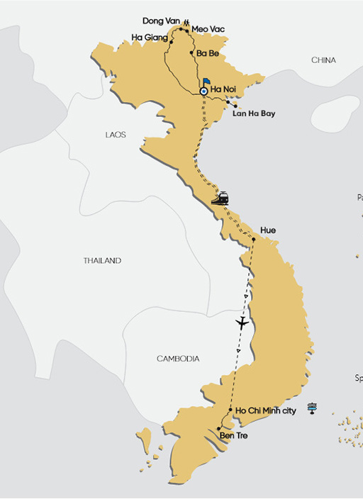 LE VIETNAM AUTREMENT 16 JOURS