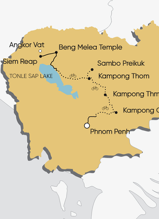 LES MERVEILLES DU CAMBODGE À VÉLO 10 JOURS